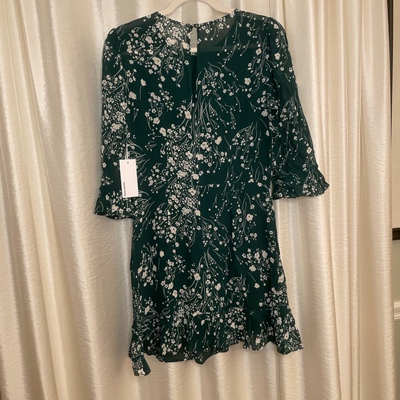 NWT Reformation Doutzen Mini Dress. Size 10. Green - Picture 6 of 9